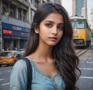 attractive indian teenage girl, big city girl, 18 years old,