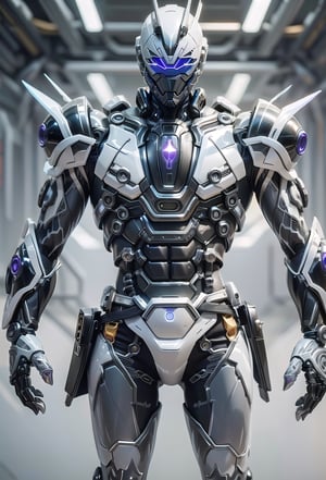 A full-body length digital model poster in anime style featuring a realistic close-up of Raiden from Metal Gear Rising: Revengeance. Art by Hideo Kojima, showcasing HDR, UHD, and 64K resolution, created using stable diffusion. The image emphasizes Raiden’s detailed cybernetic enhancements, sleek armor, and intense expression, with a dynamic camera angle capturing depth and action. The color palette includes metallic silvers, deep blues, and vivid reds, with high contrast lighting to enhance the futuristic mood and intricate textures.