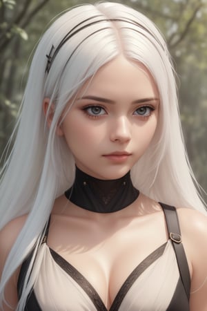 Beautiful woman white hair and long look at camera sad with a tear, UHD, 8K, high resolution, oil painting, hyper realims, face detail, perfect face, background forest, 16k, UHD, HDR, (Masterpiece:1.5) , (best quality:1.5) , RAW candid cinema, studio, 16mm, ((color graded portra 400 film) ) ((remarkable color) ), (ultra realistic) , textured skin, remarkable detailed pupils, ((realistic dull skin noise) ), ((visible skin detail) ), ((skin fuzz) ), (dry skin) shot with cinematic camera,