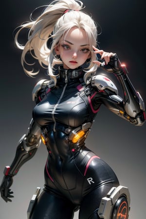 Beautiful cybernetic girl looking at camera in underwear detailed muscles realistic masterpieces dynamic poses,PERFECT