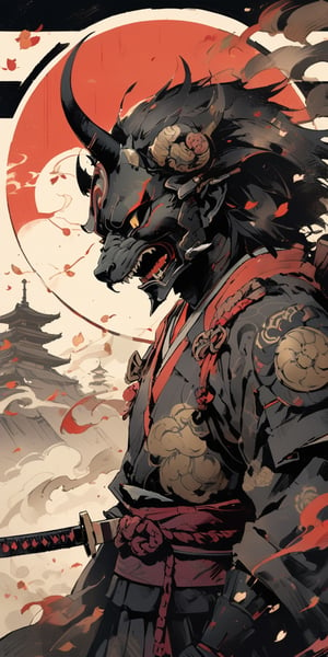 samurai,sense of dilapidation,mechanical parts,kimono,upper body,
masterpiece, best quality, aesthetic,samurai,,samurai,rough brushstrokes,illustration,samurai,horns,samurai,ukiyo-e background,samurai,warrior ((cat head))