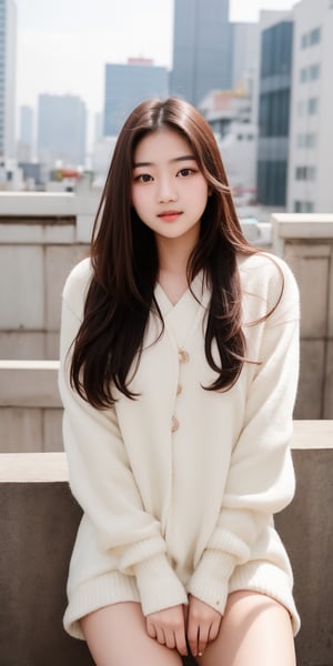 1girl, beautiful cute young attractive Korean teenage girl, City girl, 18 years old, cute, international model, long brown_hair, colorful hair, dacing, in city  , terrace, Korean, 1girl,pov,photorealistic, , Korean,Woman, Korean tradition, koh_yunjung,photorealistic,Indian,JeeSoo 