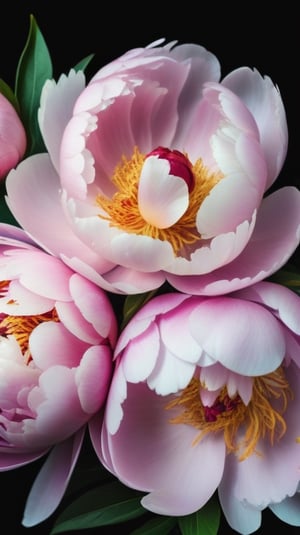 a bunch of peony flowers, colorful, high contrast, detailed,  full display 

high resolution,realistic,masterfully captured,macro detail beautiful 

