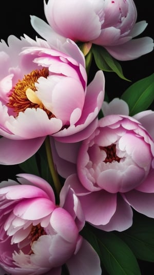 a peony flowers, colorful, high contrast, detailed,  full display 

high resolution,realistic,macro detail beautiful 

