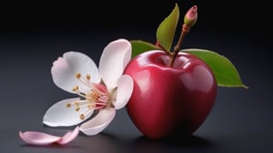 tender crabapple flower and buds,
,delicate and voluptuous covered by drew in morning  soft brigh light,(falling petals),(blur pure simple lightblack background), a lovely heart made by petals on the ground,

realistic,photo_(medium),photorealistic

