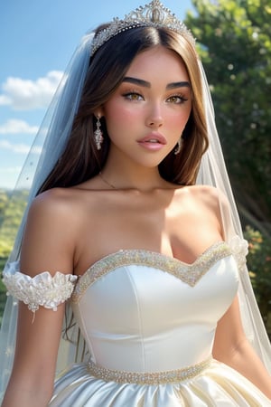 ((masterpiece)), (best quality), perfect anatomy, highres, detailed, (8k), photorealistic,best quality, ultra highres,  ((detailed face)),
lora:madisonbeer_smf_lora_01-000003:0.9, realistic, 1girl, madisonbeer-smf, scenary, singing, people, studio light, princess dress, white dress, wedding_dress, veil, tiara, elbow gloves, bright and vivid colors
