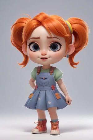 4d photographic image of full body image of a cute little chibi girl, surreal, orange red hair, vivid colours octane render trending on artstation, artistic photography, photorealistic concept art, soft natural volumetric cinematic perfect light, UHD white background, Dream House, Disney style, Disney Pixar style,score_9, modern Disney, SDXL,Cartoon,photo r3al,better photography,Beauty,1girl,Disneystyle,cartoon,mega twintails,undercut