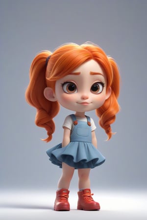 4d photographic image of full body image of a cute little chibi girl, surreal, orange red hair, vivid colours octane render trending on artstation, artistic photography, photorealistic concept art, soft natural volumetric cinematic perfect light, UHD white background, Dream House, Disney style, Disney Pixar style,score_9, modern Disney, SDXL,Cartoon,photo r3al,better photography,Beauty,1girl,Disneystyle,cartoon,mega twintails,undercut