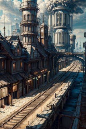 high_resolution, underground rail station, 3d render, soft lighting, high detail enhance, ray tracing, best quality,(masterpiece:1.1),3d,steampunk city,futuristic, neon lights, high resolution, detailed,

Midgar, fantasy art, moody, atmospheric, dynamic angle, steam, polished brass, 

brightly coloured posters, colourful signage, 




