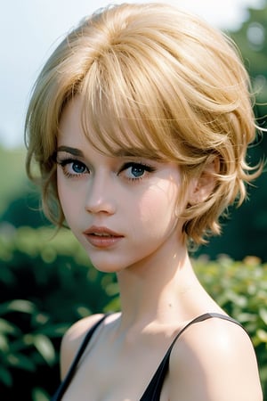 janef a woman, solo, short hair, blue eyes, blonde hair, 