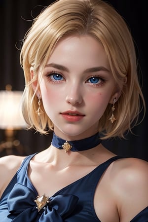 An incredibly beautiful young femme fatale blonde, she has very short wheat-colored hair, blue eyes, she is wearing a light dress, a half-sleeve dress, a slit on the skirt. Masterpiece, detailed study of the face, beautiful face, beautiful facial features, perfect image, realistic shots, detailed study of faces, full-length image, 8k, detailed image. an extremely detailed illustration, a real masterpiece of the highest quality, with careful drawing.,sailor moon,sailor uranus