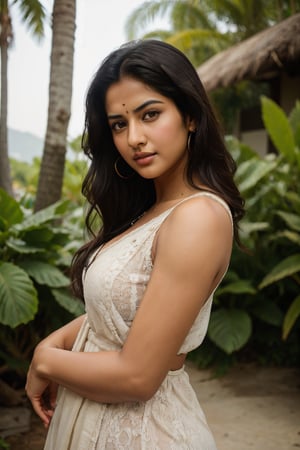 There a woman isma young beautiful 
Indian woman, face features like Katrina Kaif, Standing looking into the camera, portrait causal photo,. Realism,Realism,Portrait
,Raw photo