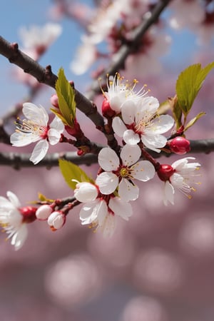  a blooming cherry branch
