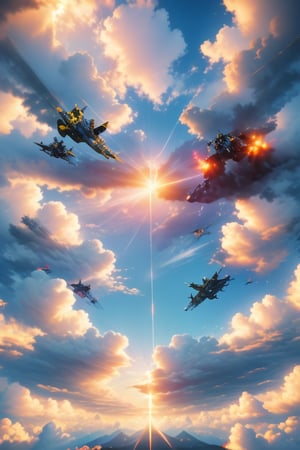 The visual may include a group of skydivers capturing the moment of an exciting jump. A wide landscape in the sky, clouds, and a stage atmosphere illuminated by the light of the sun can be projected. The free fall positions of parachutists at the time of jump and their transformation into gliders with opened parachutes can create a lively and dynamic image. The action of aircraft and other paratroopers may also be shown in the background. The colors and composition used in the image can emphasize the fluidity and grace of the paratroopers' movements while creating an exciting atmosphere. While this visual conveys the exciting experience of parachute athletes to the audience, it also reflects the adrenaline-filled nature of this sport.