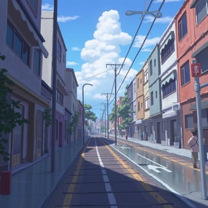 a digital illustration in,a detailed anime style,scenery,cityscape