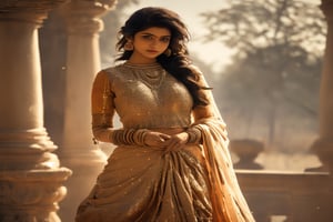 HD realistic photo, a beautiful Indian girl Ashoka, complete with Indian Ashoka clothes and accessories

