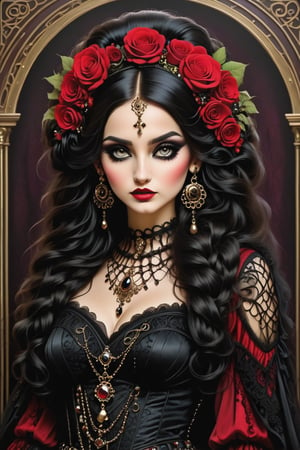 A creation of  gypsy and gothic elements, 