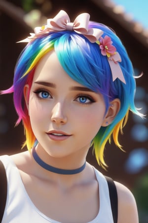 just something random,Rainbow haired girl 