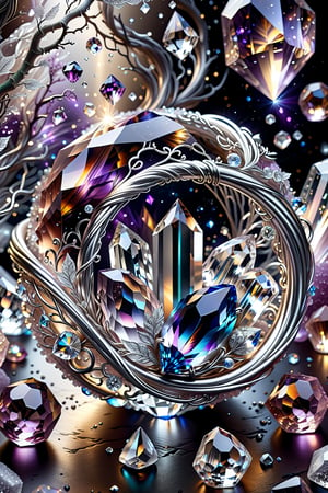 crystal and silver entanglement ,Mystic fantasy