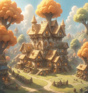 create a epic little village, 