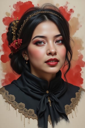 (masterpiece, high quality, 8K, high_res), abstract illustration, sketchbook style, ultra detailed, let's create a portrait of beautiful woman who been adressed the phrase \Call me a sinner, call me a saint. Tell me it's over, i'll still love you the same. Call me your favorite, Call me the worst. Tell me it's over i dont want you to hurt. That's all that i can say, So i'll be on my way\. A painting about a feeling of hopelessness, acceptance of fate, readiness to let go of the past and move on. truly artwork, artgerm, inspired by Shinedown work, by badabum27, portraitart,Leonardo Style,artint