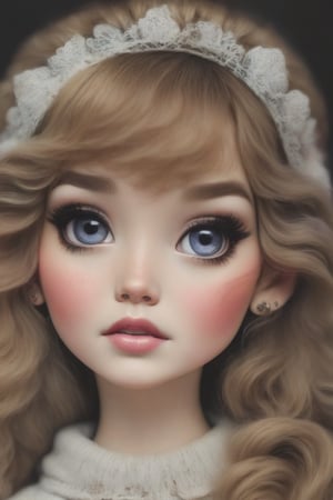 create a beautuful porcelain doll