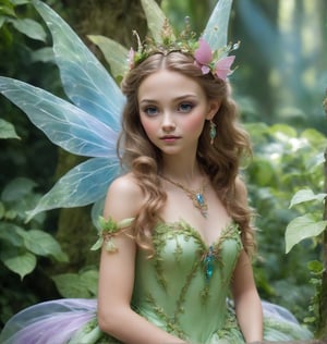 a fairy princess in fanatsy surroundings