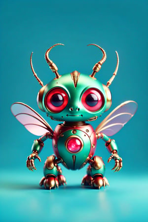 create cute robot bugs that live in  their happy little community,dragon robot,zhibi,futuristic,Architectural100