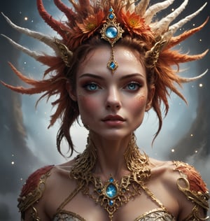 Create a high-definition, fantastical portrait