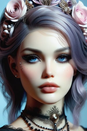 a stunning visual of a stunning female face,  women, Decora_SWstyle