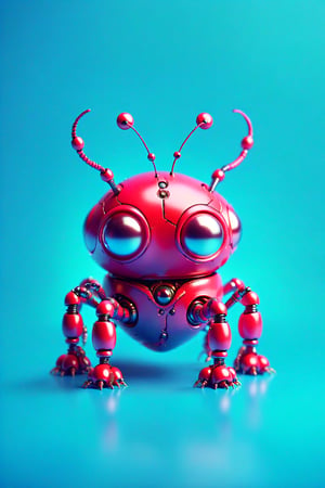 create cute robot bugs that live in  their happy little community,,zhibi,futuristic,