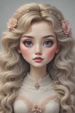 create a beautuful porcelain doll