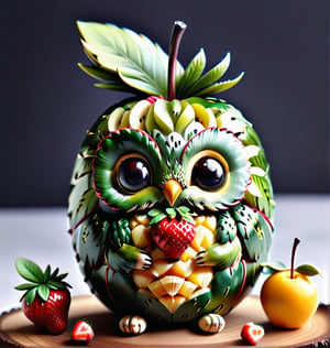a vairety of animals made fruit, cute whimsical amused, ,strwbrrxl,zhibi,BugCraft