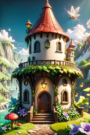 create something epic,scenery,3d toon style,Fairy