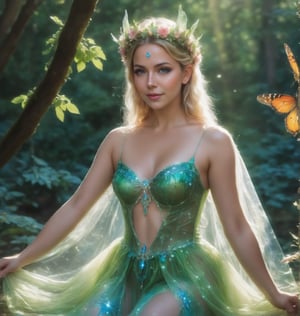 Here's a spectacular fairy queen surrounded by the beauty of mother nature:

