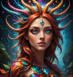 Create a high-definition, fantastical portrait