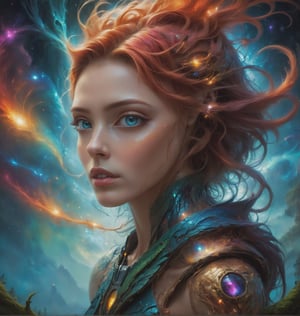 Create a high-definition, fantastical portrait