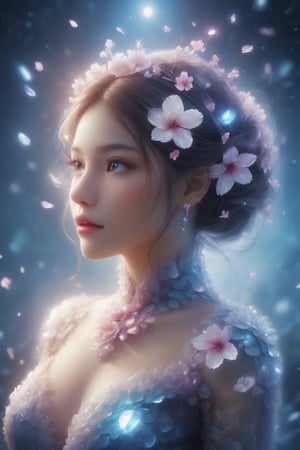 crystal spring blossom, fantasy, galaxy, transparent, shimmering, sparkling, splendid, colorful, magical photography, dramatic lighting, photo realism, ultra-detailed, 4k, Depth of field, High-resolution
,crystalz,DonMS4kur4XL,galaxy00,glitter,girl,Crystal style