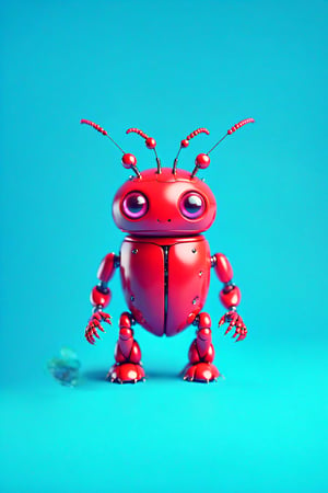 create cute robot bugs that live in  their happy little community,,zhibi,futuristic,