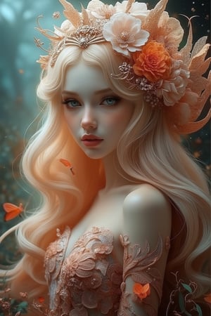 Airbrushing (Beautiful mystical allure) long swirling hair, smart, environment, Using airbrushing for art, often for smooth gradients, spray effects, or automotive art,1 girl,anime