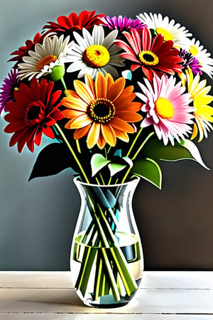 create  a bouquet of flowers