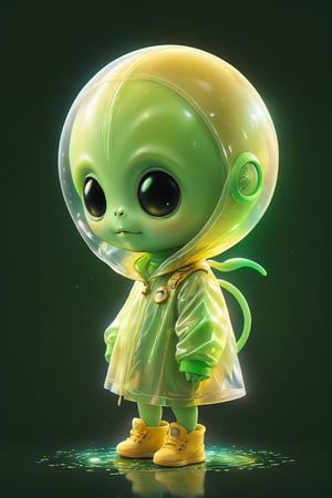 create me ane alien being, he is green and gold
