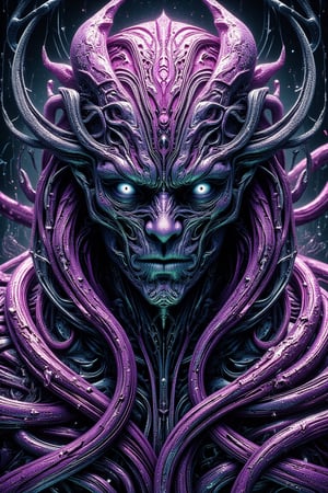 create me an portrait of a alien being , lineart, 2.5D, illustration, portrait,  Score_9, Score_8_up, Score_7_up, behance work, intricate, vibrant color, High quality, 8k hd, best quality, detailed skin texture, complicated, 8k ultra hd, high resolution, high definition, excellent quality, stunning image,  detail quality Enhancer,