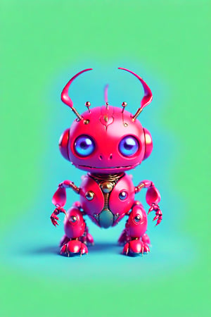 create cute robot bugs that live in  their happy little community,dragon robot,zhibi,futuristic,Architectural100