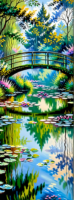 Envision a scene and create it for me, high-definition, intricately detailed, and tranquil atmosphere.claude monet art