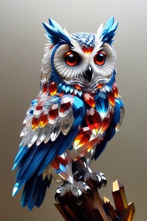 Craft for me a random creation that bewilders yet beckons with curiosity.,Owl,zhibi,potma style,dragonyear,crystalz