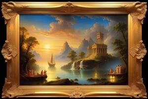 (classic art frame),mythology story scenery picture