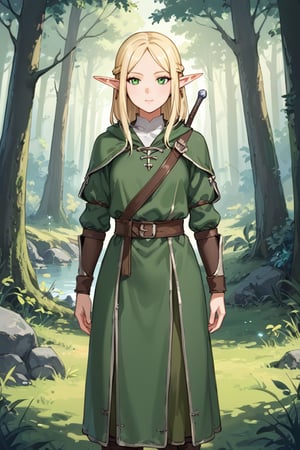 fantasy dnd ,archer girl adventure,holding long bow,game character,loli,forest elf archer warrior