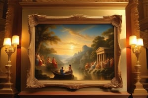 (classic art frame),mythology story scenery picture