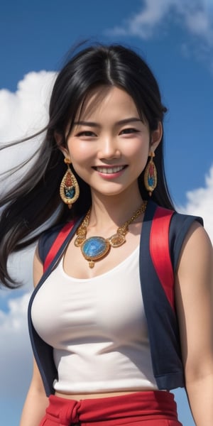 masterpiece, best quality, ultra-detailed, very_high_resolution, asian girl, solo, small eyes, long black hair, earrings, jewelry, smile, vest, cloud, sky, day, outdoors, necklace, rock,volumetric lighting, best quality, masterpiece, intricate details, tonemapping, sharp focus, hyper detailed, trending on Artstation, Toriyama Akira style
sketching , sketch,Sexy Pose,milf,Young beauty spirit ,Styles Pose